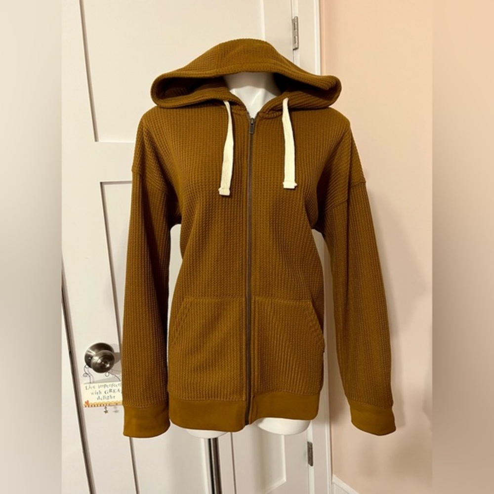 L.L. Bean Tan Waffle Knit Sweater